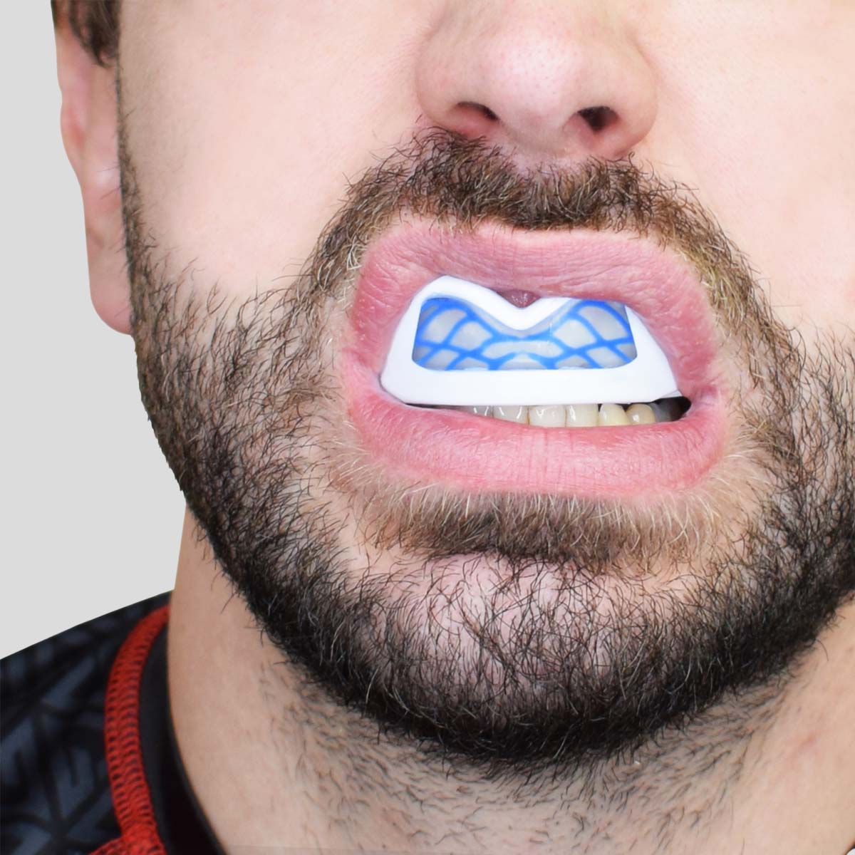 White/Blue SafeJawz Nitro Mouth Guard at Bytomic Trade and Wholesale