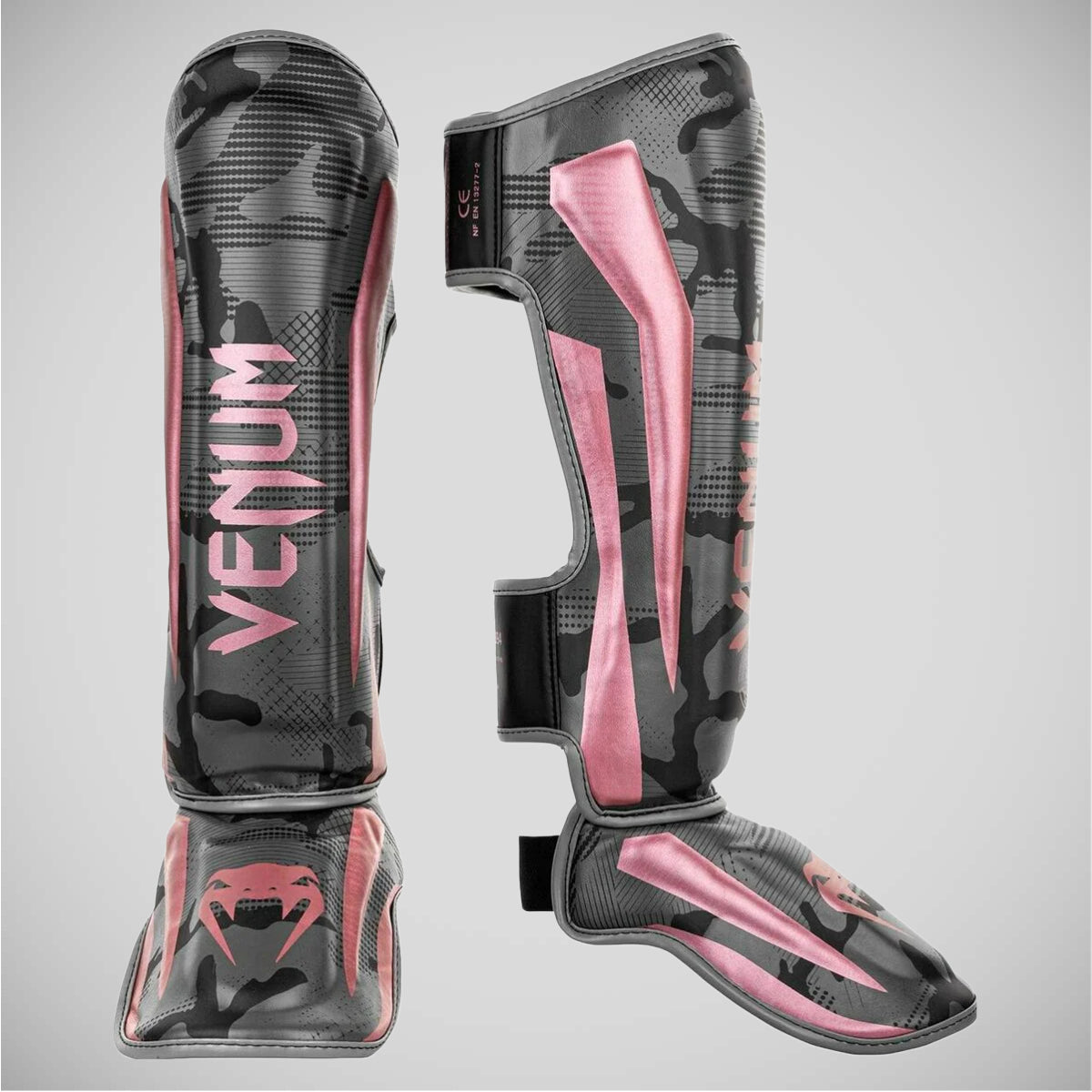 Black/Pink Venum Elite Shin Guards at Bytomic Trade and Wholesale