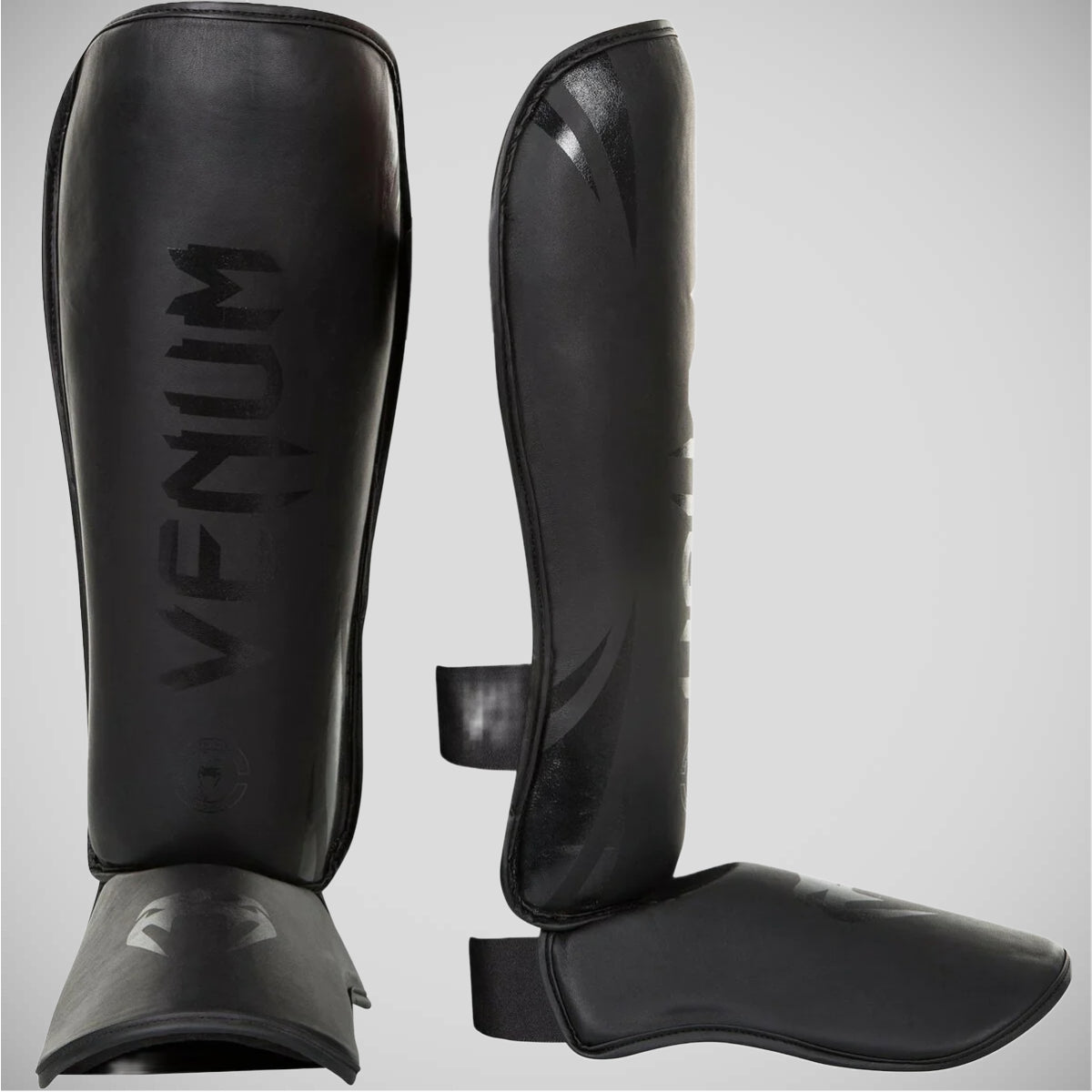 Matte Black Venum Challenger Shin Guards at Bytomic Trade and Wholesale