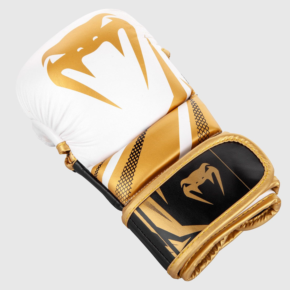 White/Black/Gold Venum Challenger 3.0 MMA Sparring Gloves at Bytomic Trade and Wholesale