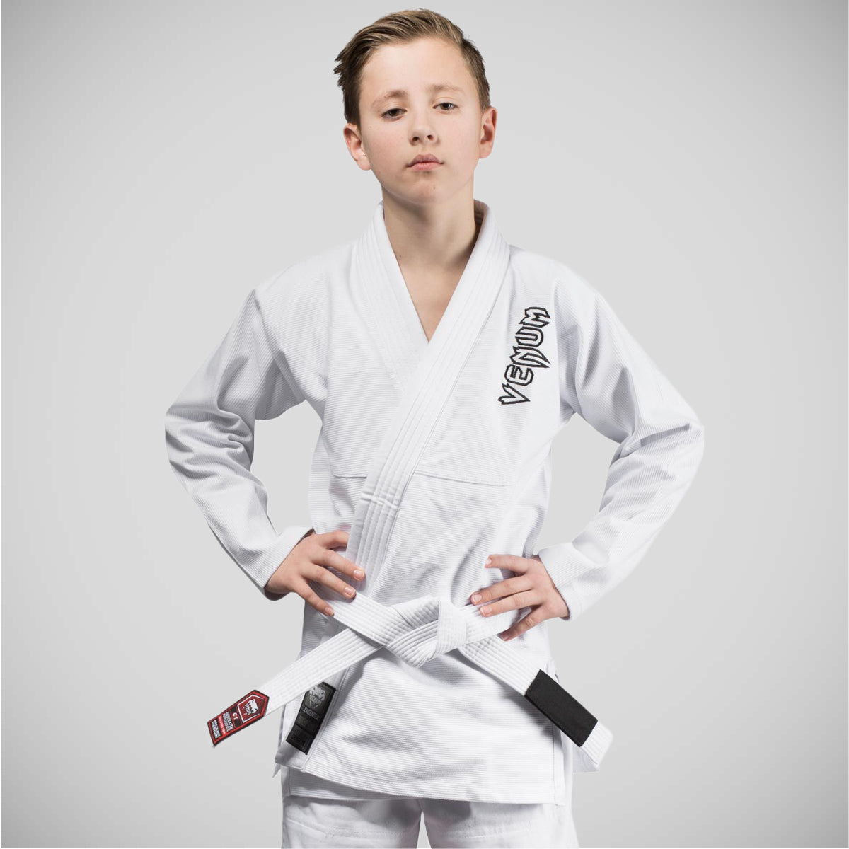 White Venum Contender Kids BJJ Gi at Bytomic Trade and Wholesale