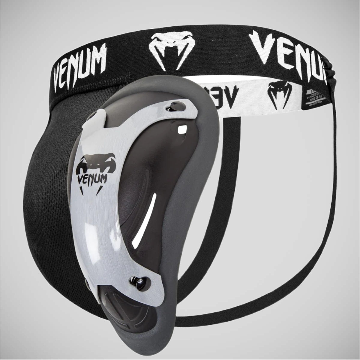 Black/Silver Venum Competitor Mens Groin Guard at Bytomic Trade and Wholesale