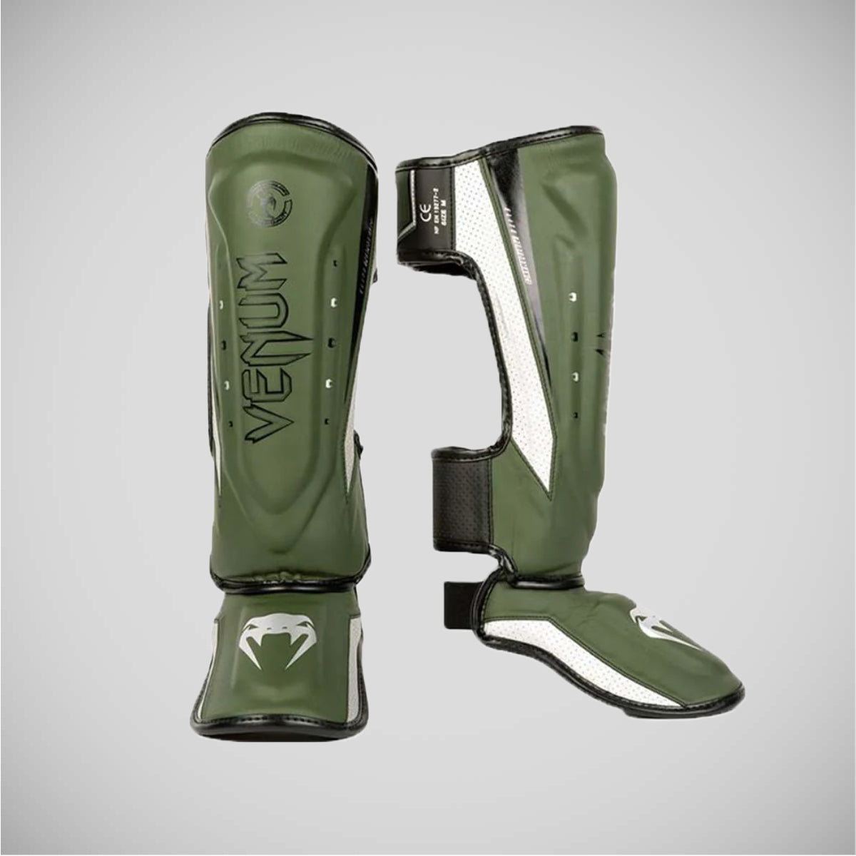 Khaki Venum Elite Evo Shinguards at Bytomic Trade and Wholesale