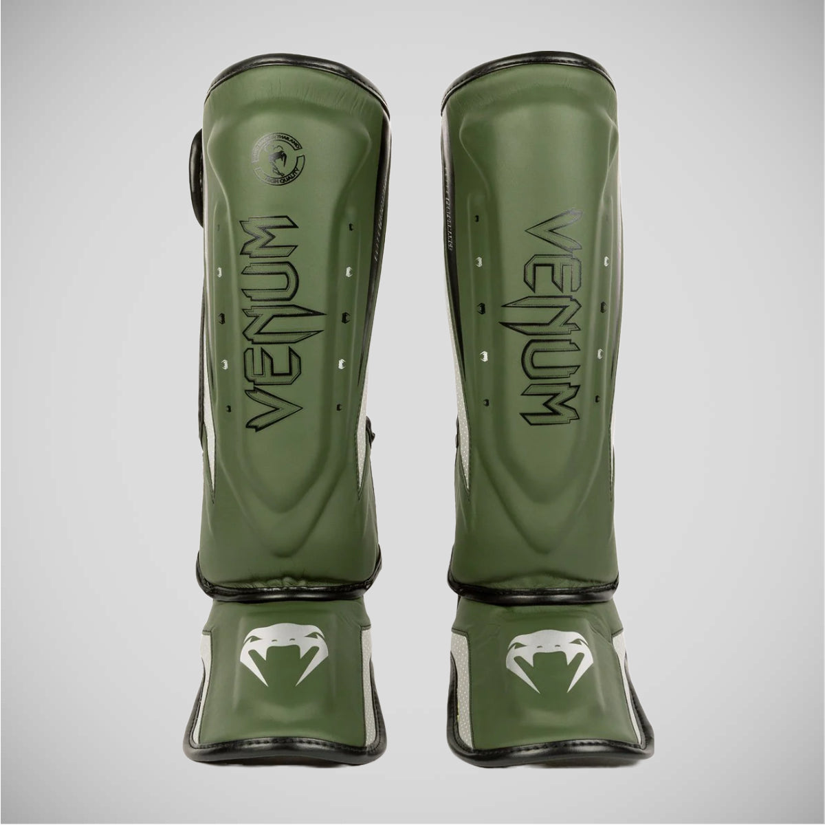Khaki Venum Elite Evo Shinguards at Bytomic Trade and Wholesale