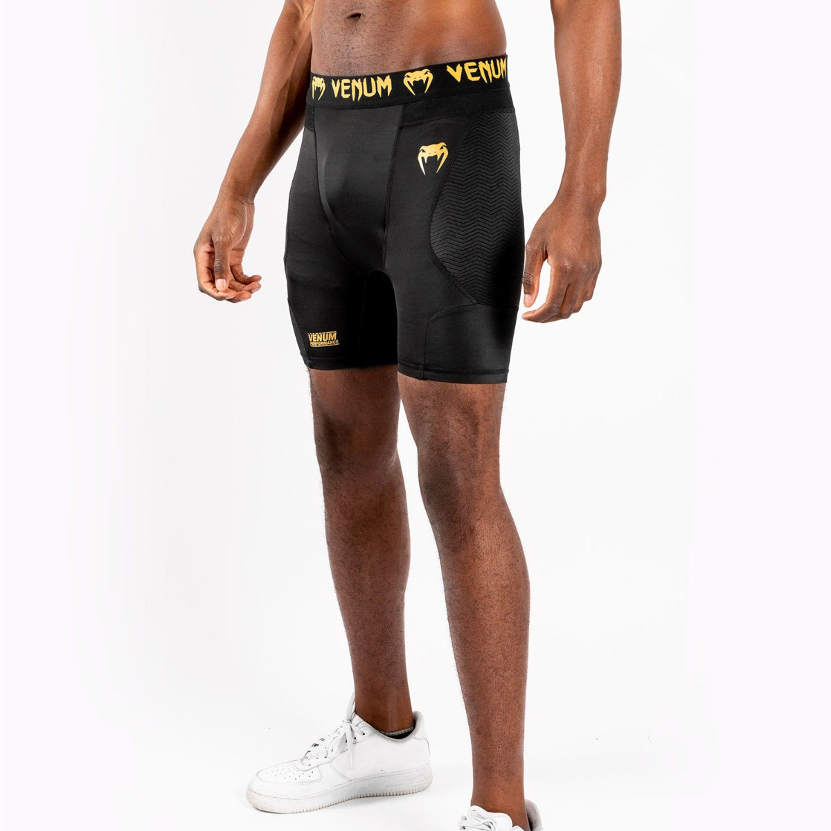 Black/Gold Venum G-Fit Compression Shorts at Bytomic Trade and Wholesale