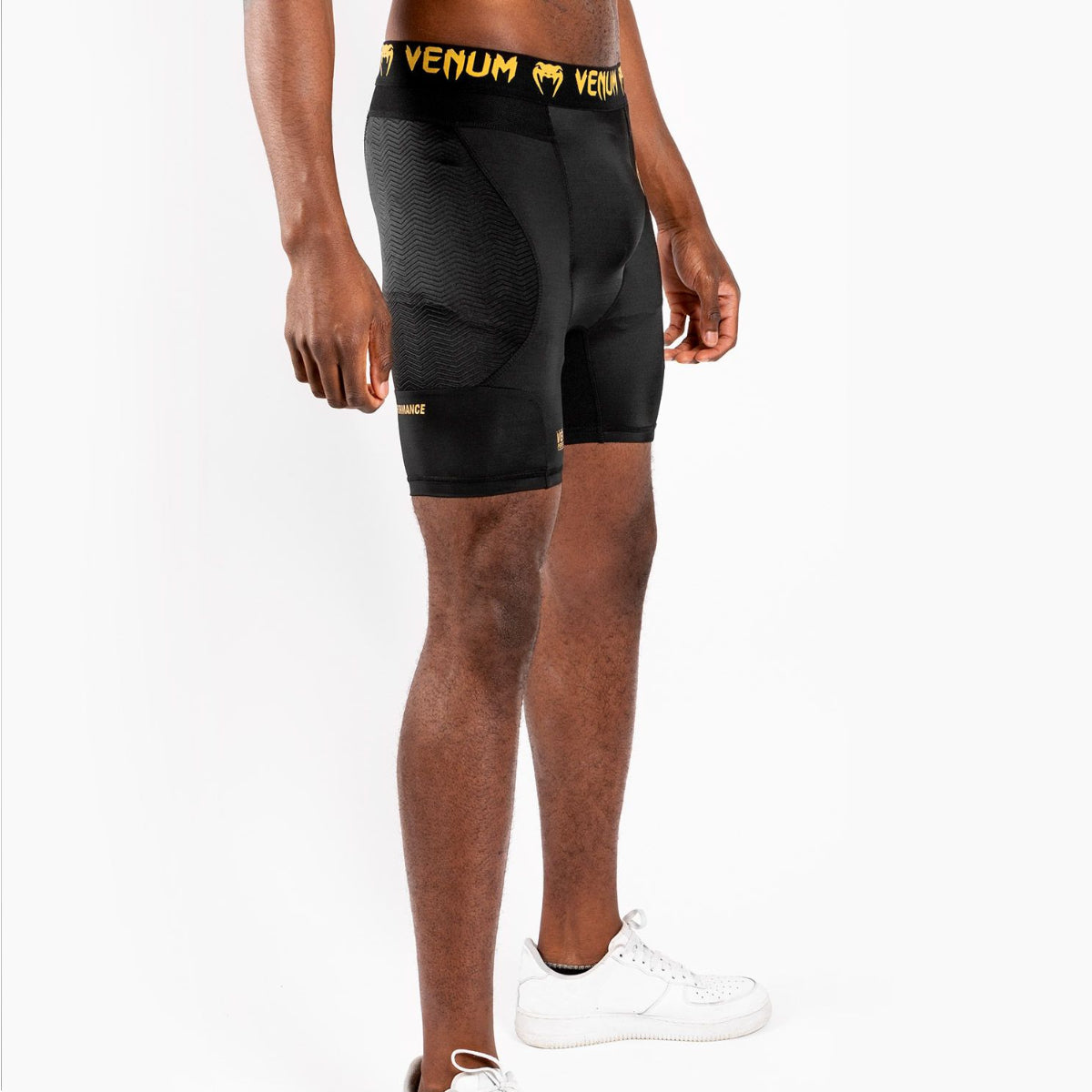Black/Gold Venum G-Fit Compression Shorts at Bytomic Trade and Wholesale