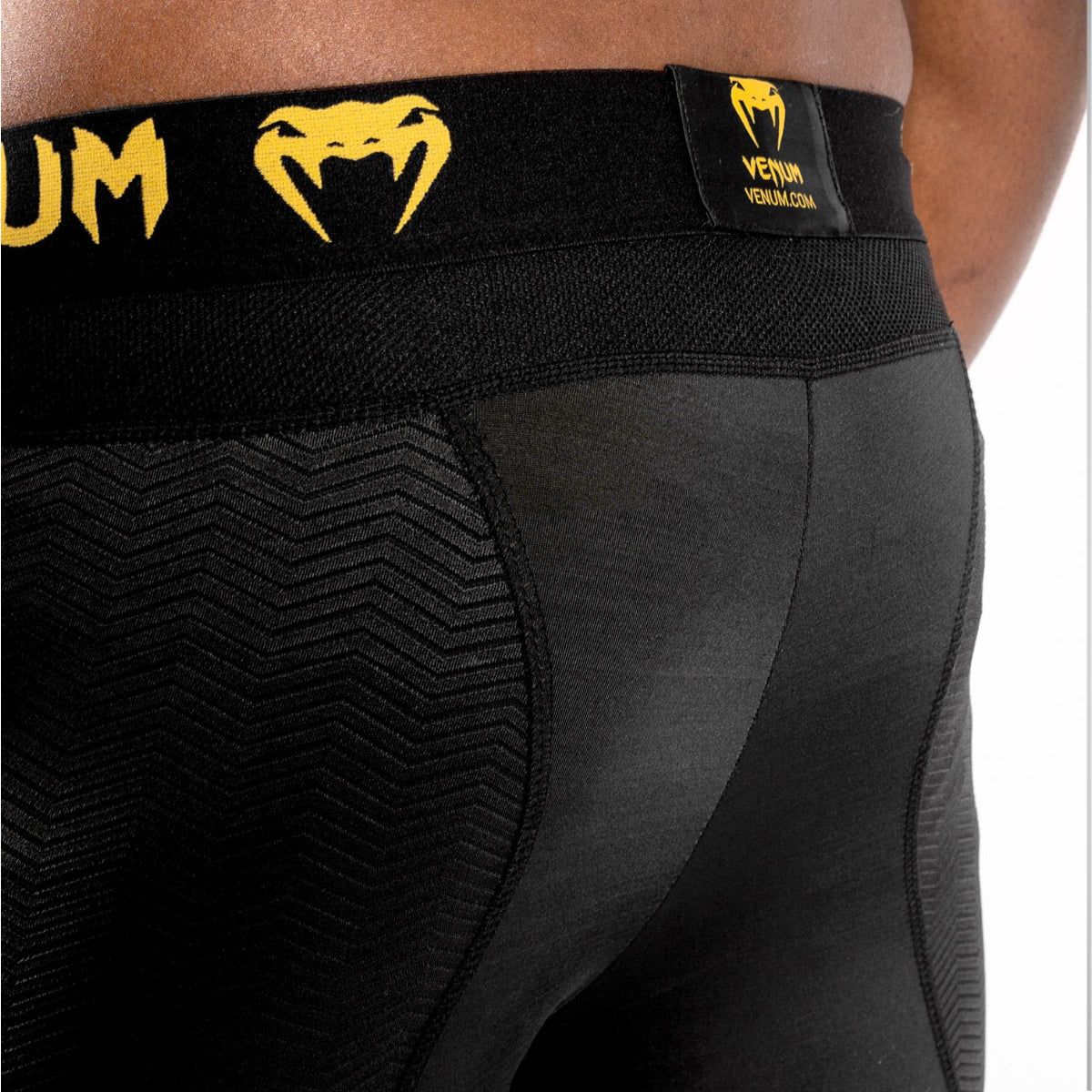 Black/Gold Venum G-Fit Compression Shorts at Bytomic Trade and Wholesale