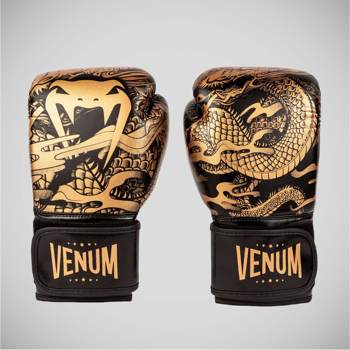 Black/Bronze Venum Dragon's Flight Boxing Gloves at Bytomic Trade and Wholesale