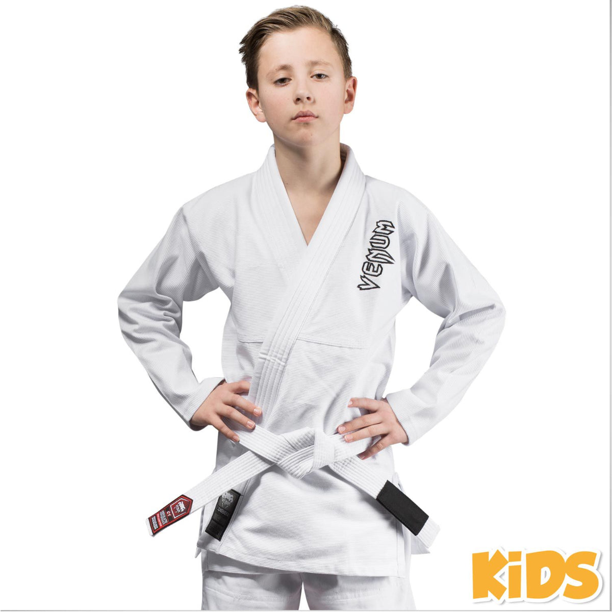 White Venum Contender Kids BJJ Gi at Bytomic Trade and Wholesale