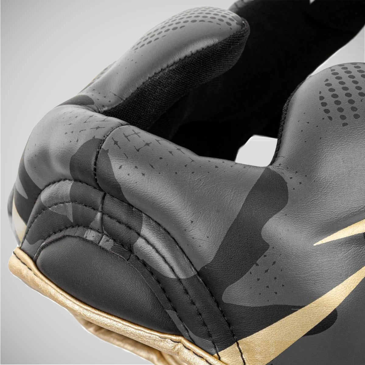 Dark Camo/Gold Venum Elite Head Guard at Bytomic Trade and Wholesale