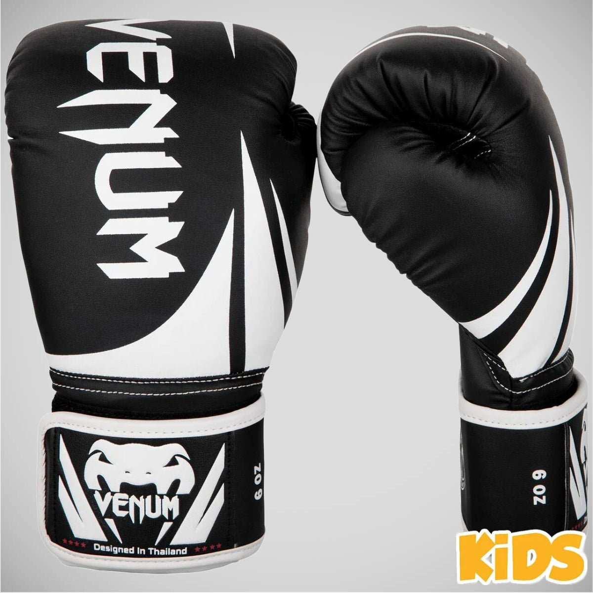 Black/White Venum Challenger 2.0 Kids Boxing Gloves at Bytomic Trade and Wholesale
