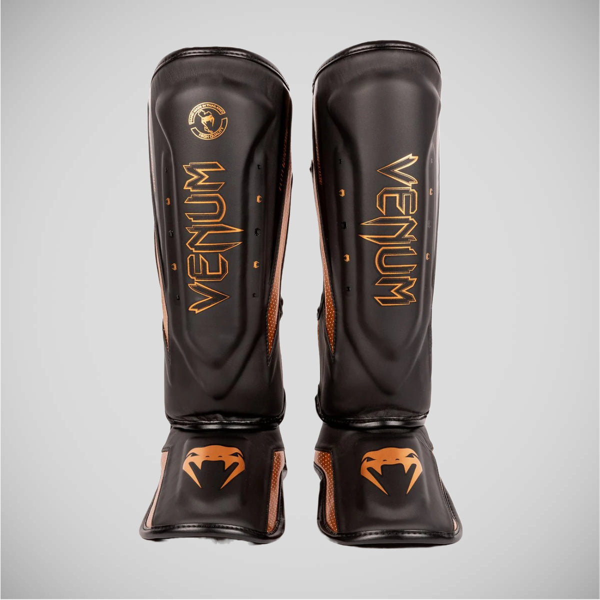 Black Venum Elite Evo Shinguards at Bytomic Trade and Wholesale
