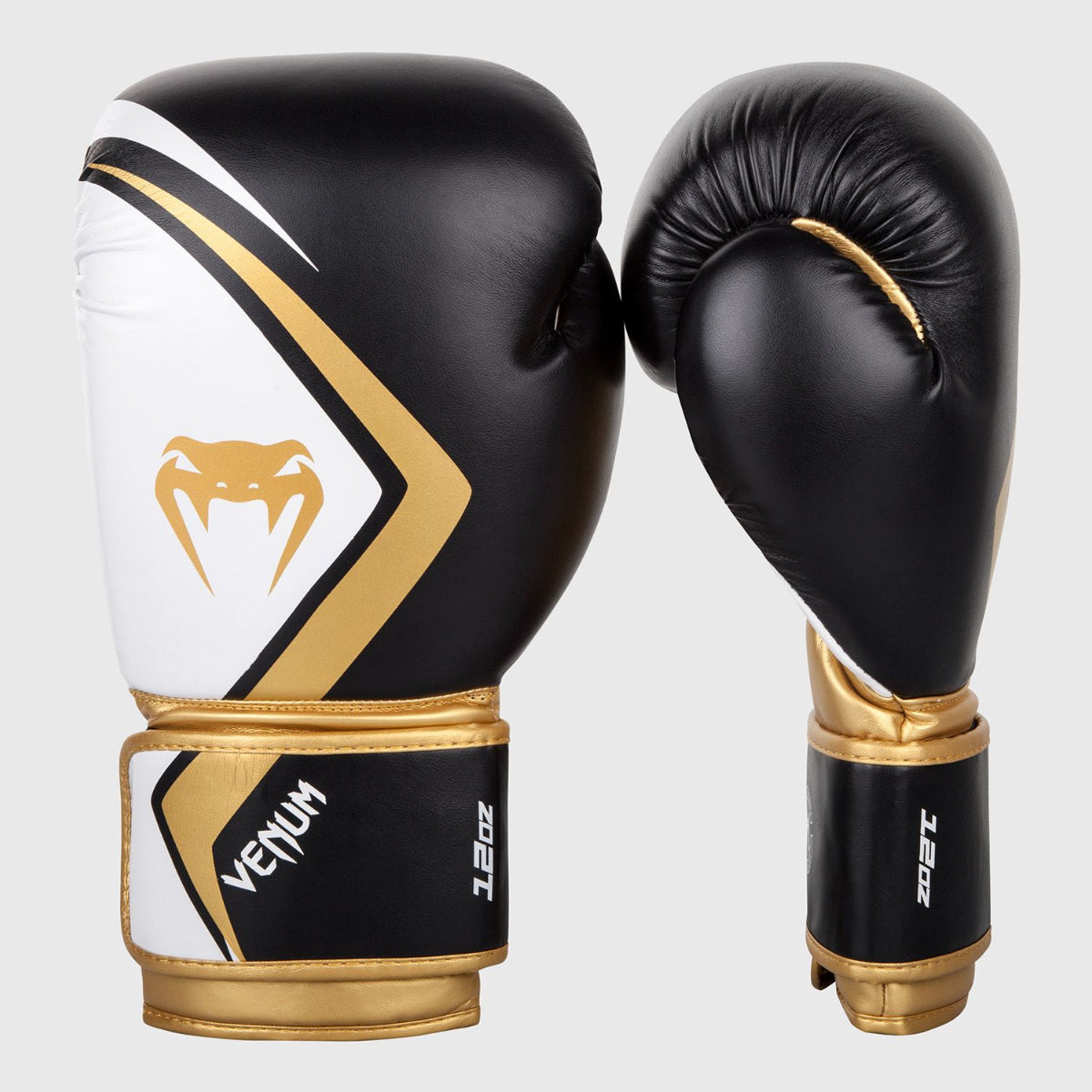 Black/White/Gold Venum Contender 2.0 Boxing Gloves at Bytomic Trade and Wholesale