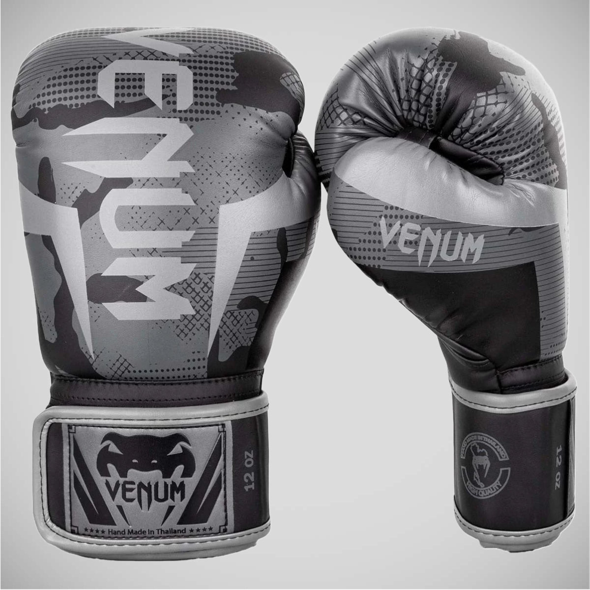 Black/Dark Camo Venum Elite Boxing Gloves at Bytomic Trade and Wholesale