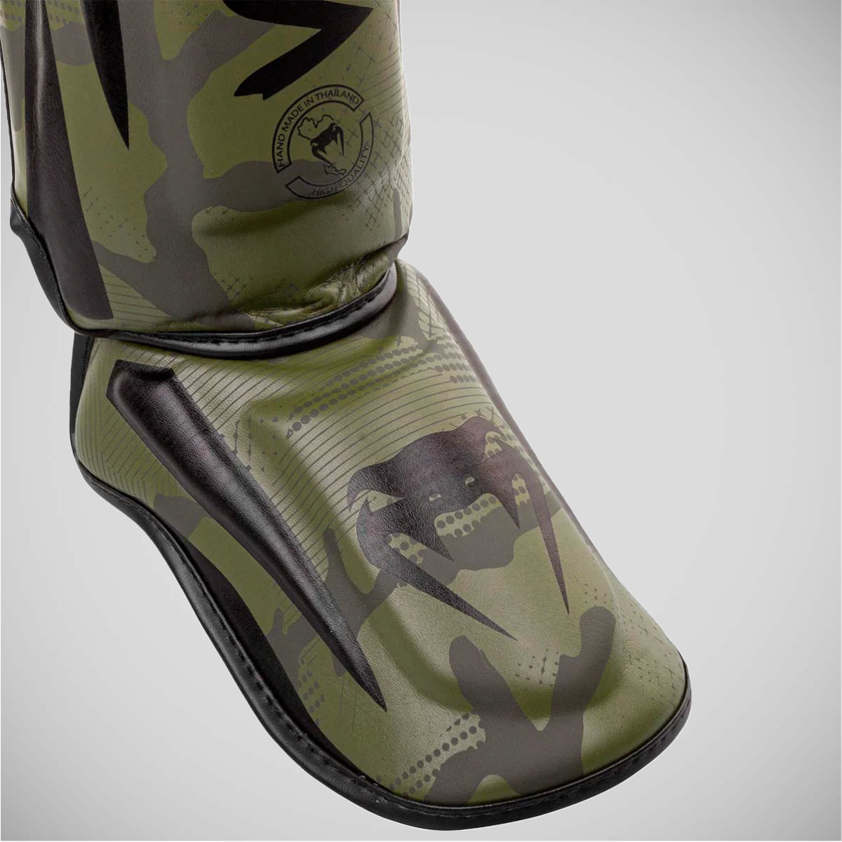 Khaki/Camo Venum Elite Shin Guards at Bytomic Trade and Wholesale