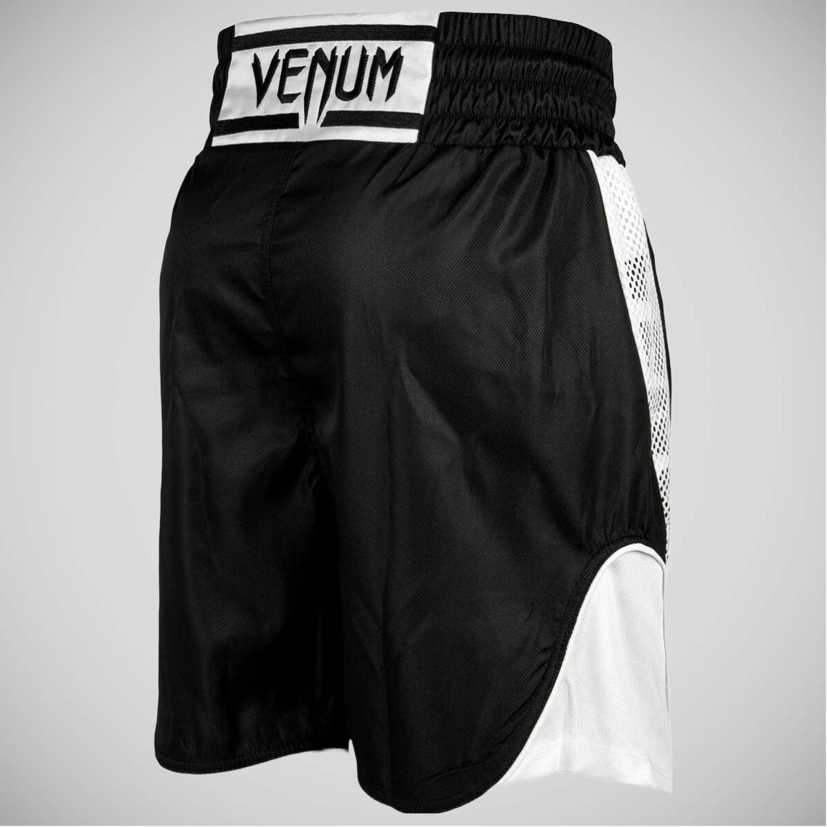 Black/White Venum Elite Boxing Shorts at Bytomic Trade and Wholesale
