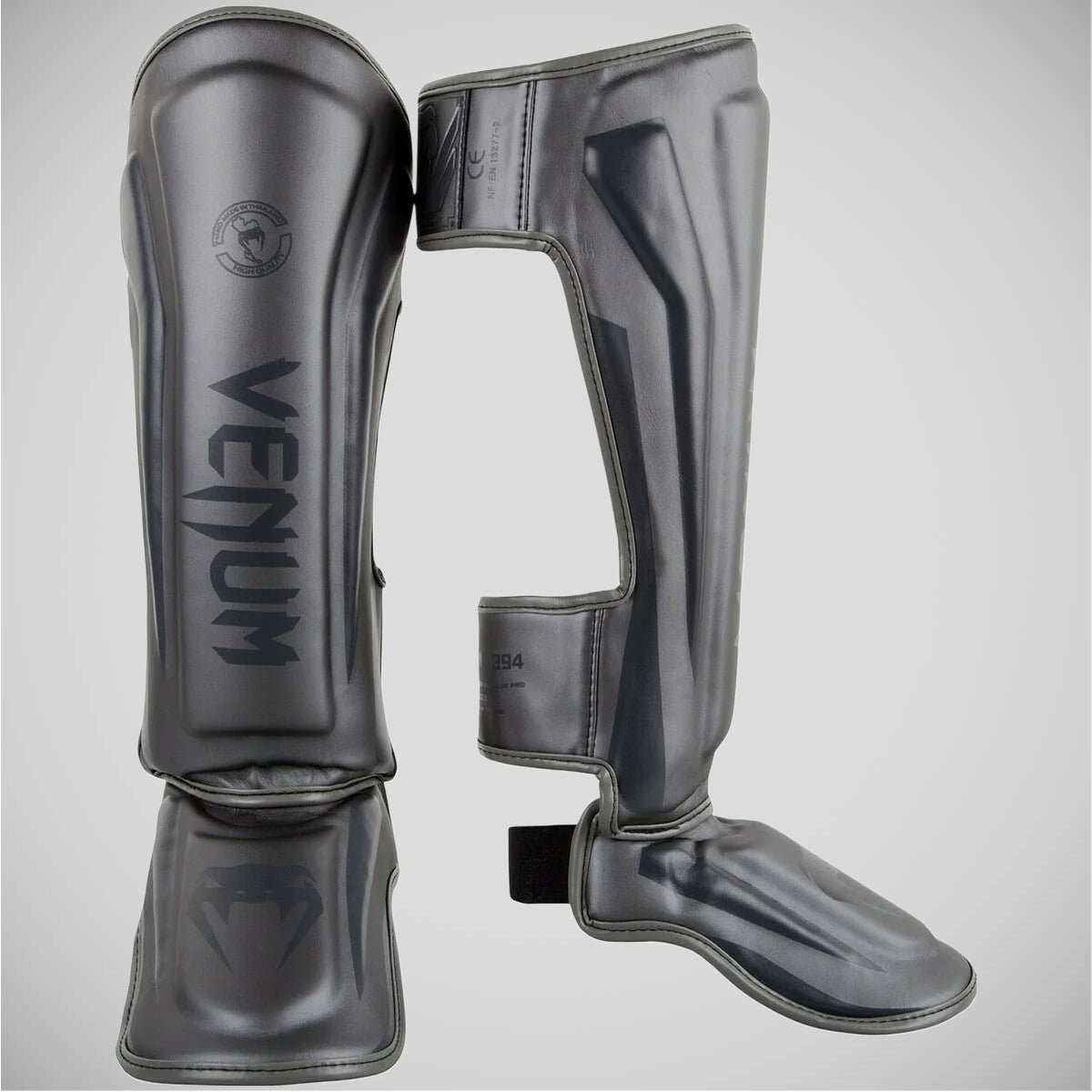 Grey/Grey Venum Elite Shin Guards at Bytomic Trade and Wholesale