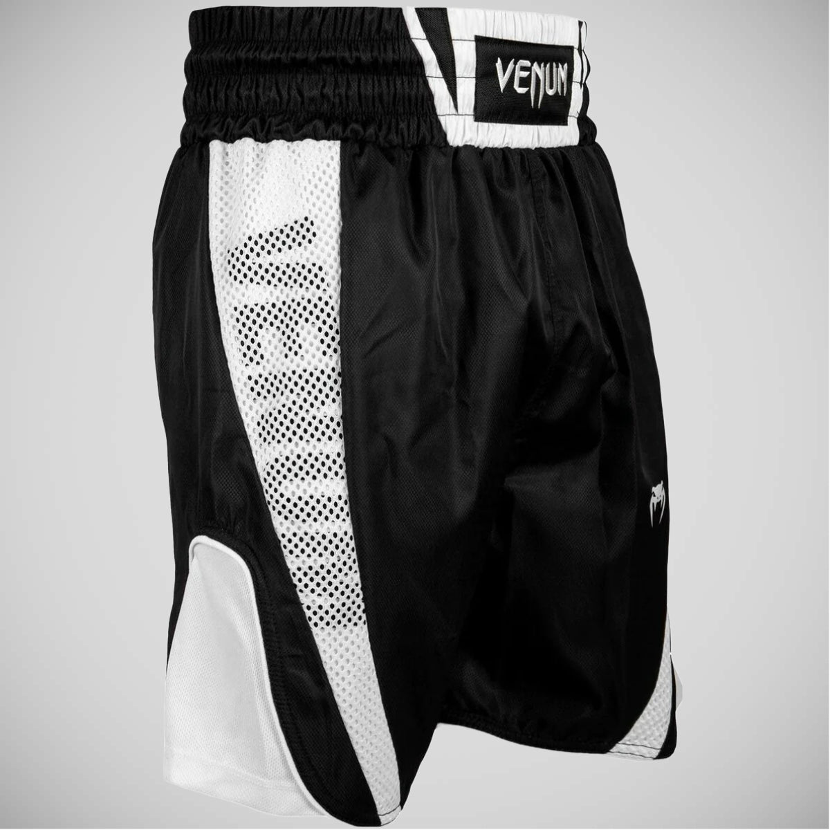 Black/White Venum Elite Boxing Shorts at Bytomic Trade and Wholesale