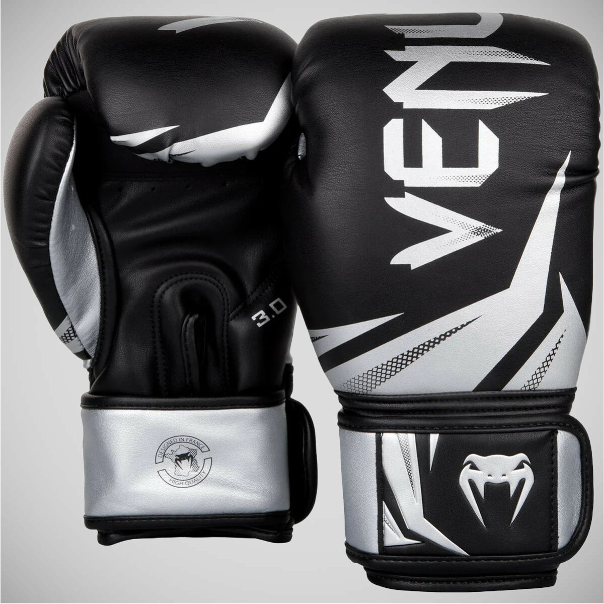 Venum Challenger 3.0 Boxing Gloves Black/Silver at Bytomic Trade and Wholesale