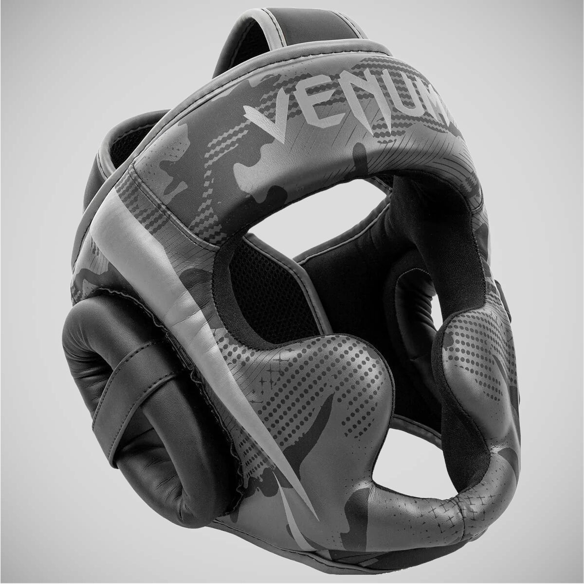 Black/Dark Camo Venum Elite Head Guard at Bytomic Trade and Wholesale