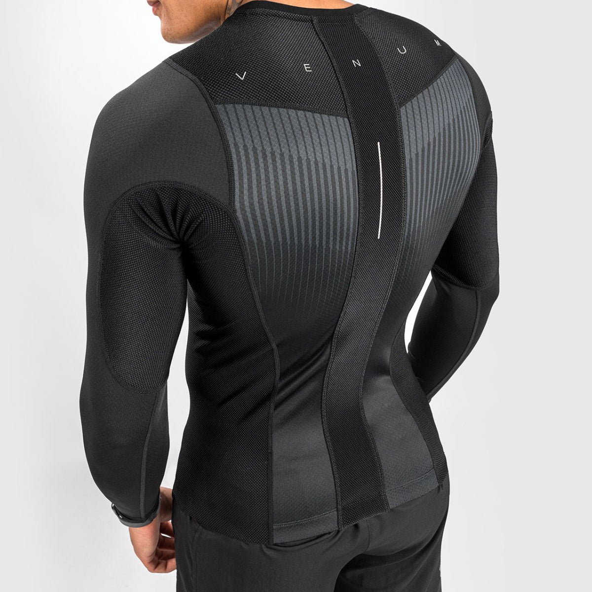 Black/Grey Venum Biomecha Long Sleeve Rash Guard at Bytomic Trade and Wholesale
