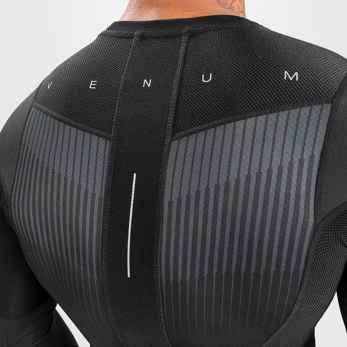 Black/Grey Venum Biomecha Long Sleeve Rash Guard at Bytomic Trade and Wholesale