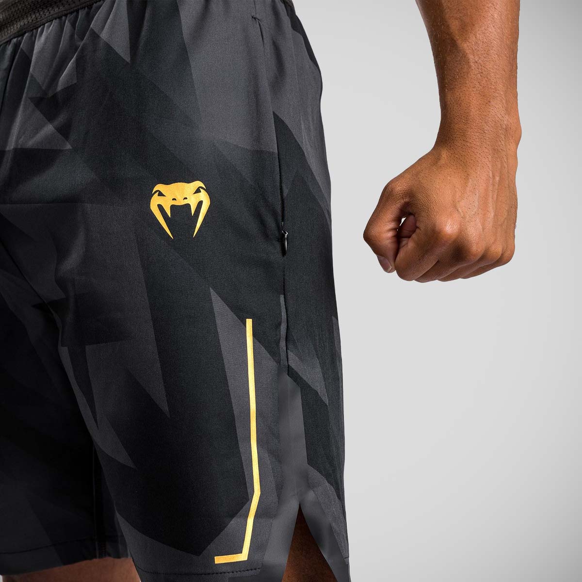 Black/Gold Venum Razor Training Shorts at Bytomic Trade and Wholesale