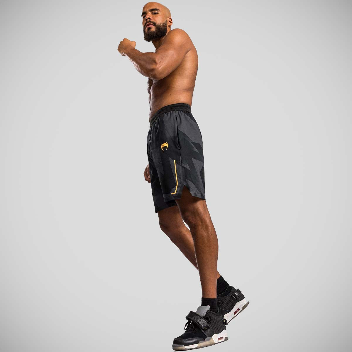 Black/Gold Venum Razor Training Shorts at Bytomic Trade and Wholesale