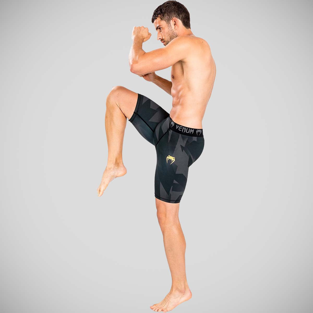 Black/Gold Venum Razor Vale Tudo Shorts at Bytomic Trade and Wholesale