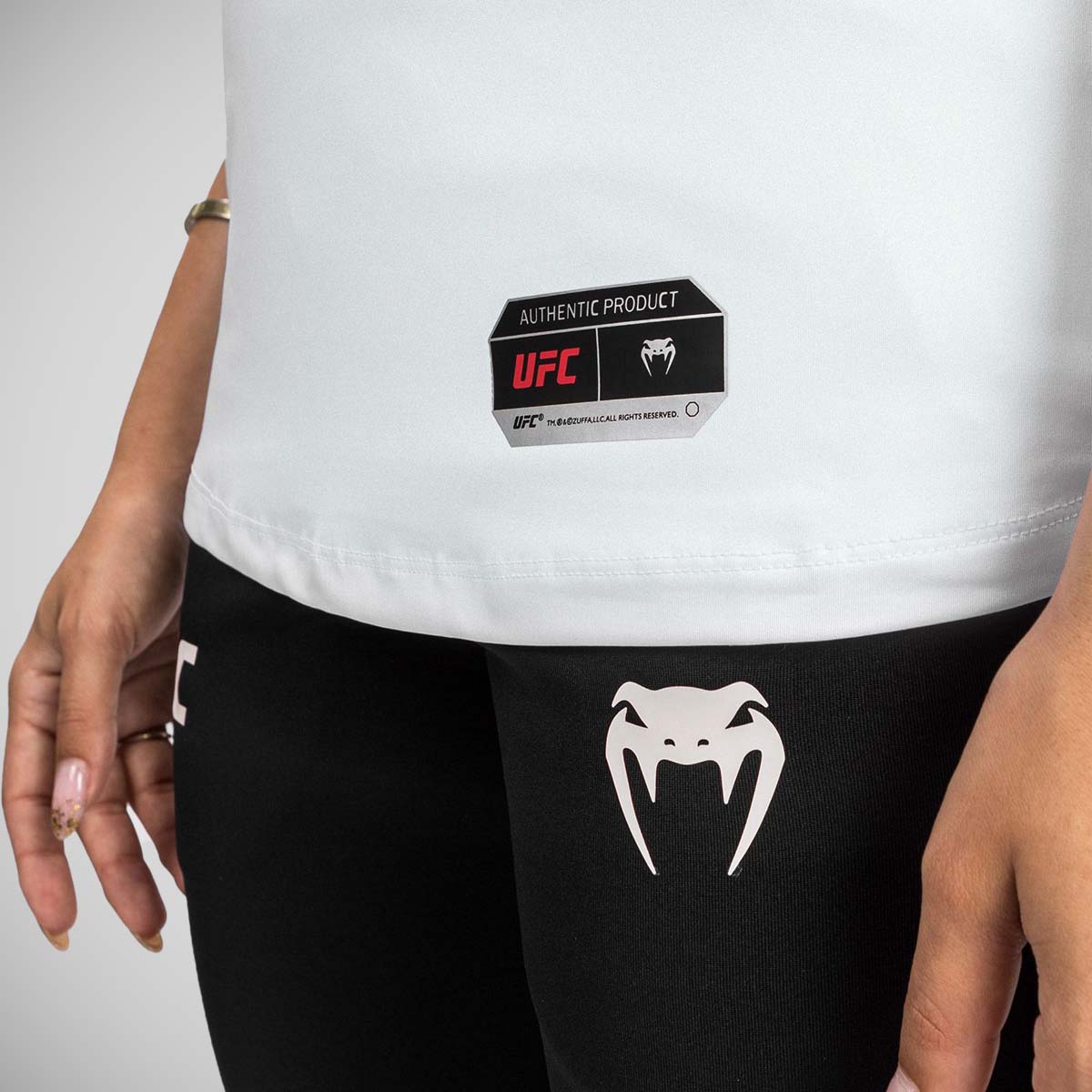 White Venum UFC Authentic Fight Night 2.0 Women's Walkout Jersey at Bytomic Trade and Wholesale