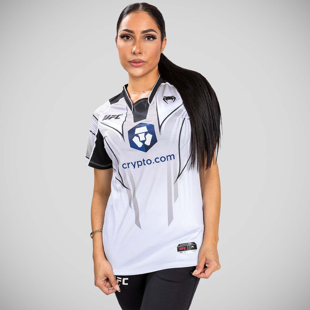 White Venum UFC Authentic Fight Night 2.0 Women's Walkout Jersey at Bytomic Trade and Wholesale