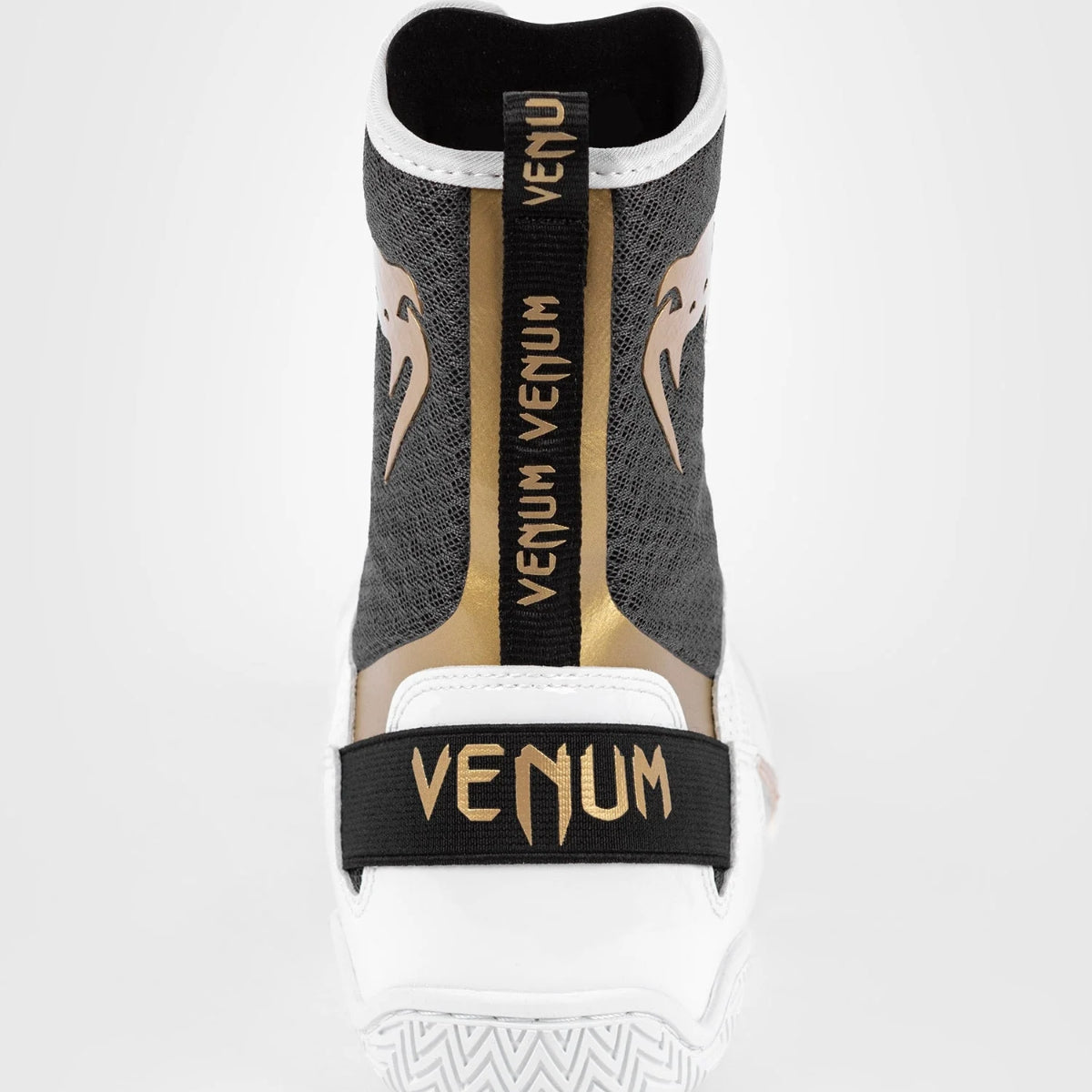 White/Black/Gold Venum Elite Boxing Shoes    at Bytomic Trade and Wholesale
