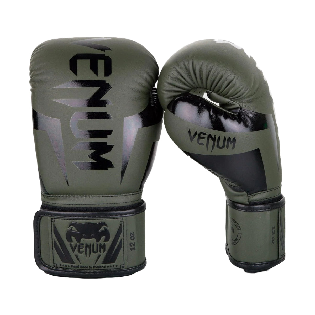 Khaki/Black Venum Elite Boxing Gloves at Bytomic Trade and Wholesale