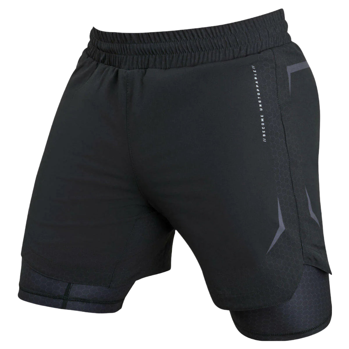 Black Fumetsu Ghost MK2 Dual Layer Fight Shorts at Bytomic Trade and Wholesale