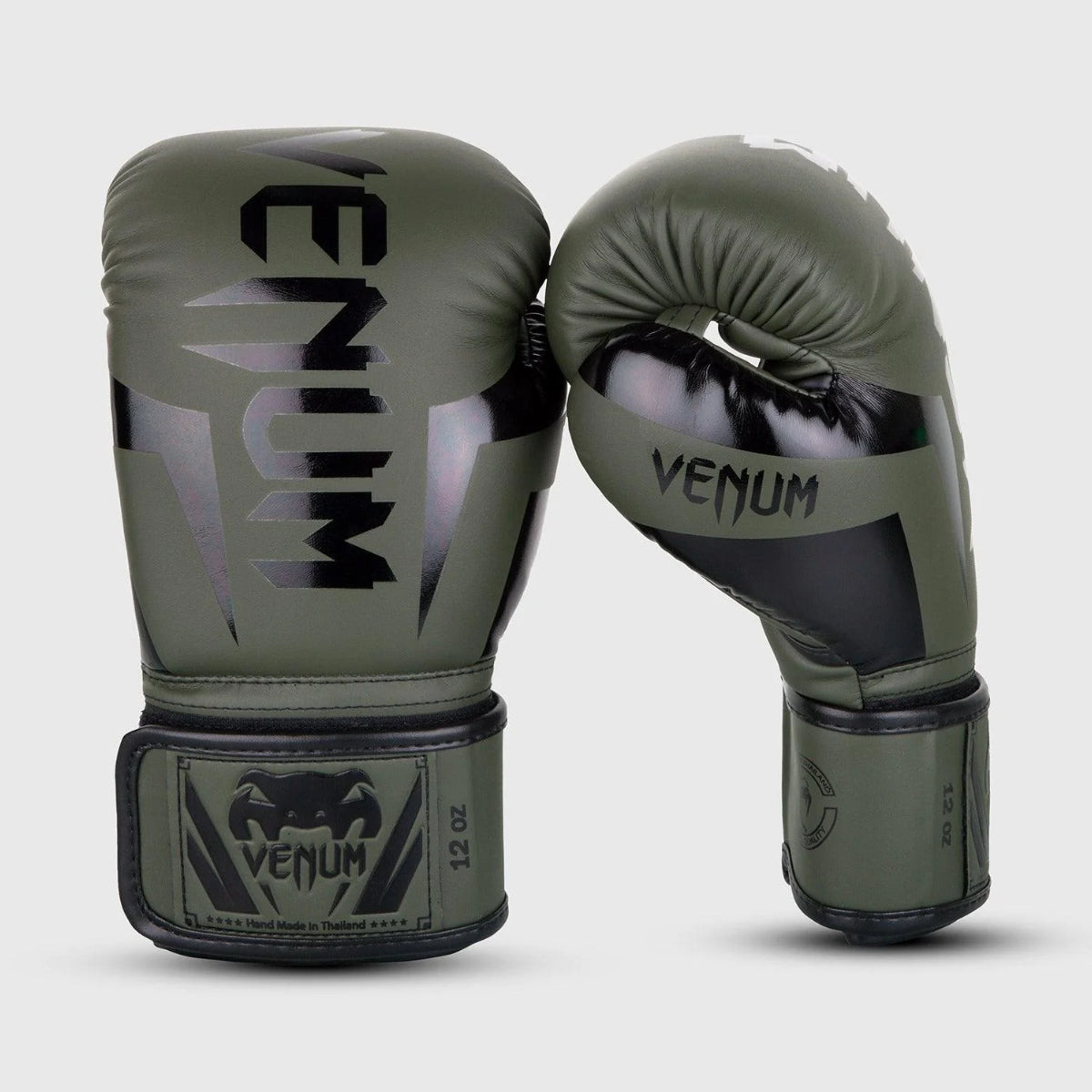 Khaki/Black Venum Elite Boxing Gloves at Bytomic Trade and Wholesale