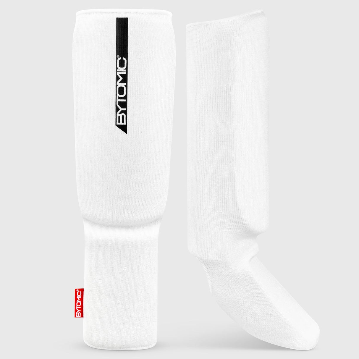 White/Black Bytomic Red Label Elasticated Shin-Instep at Bytomic Trade and Wholesale