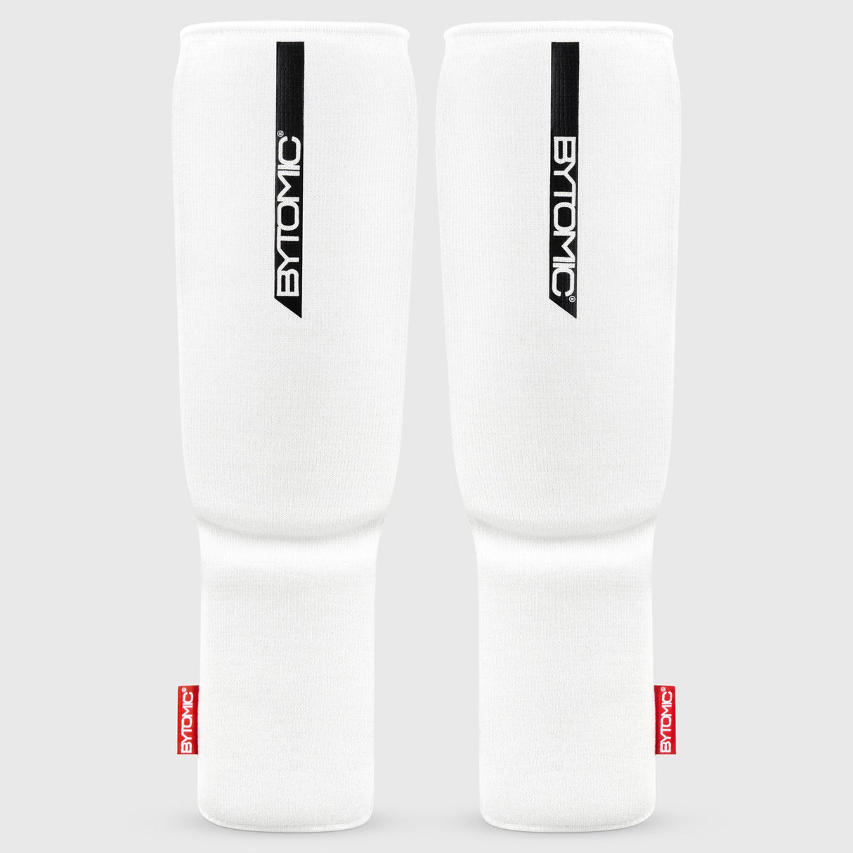 White/Black Bytomic Red Label Elasticated Shin-Instep at Bytomic Trade and Wholesale
