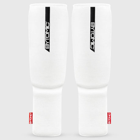 White/Black Bytomic Red Label Elasticated Shin-Instep    at Bytomic Trade and Wholesale
