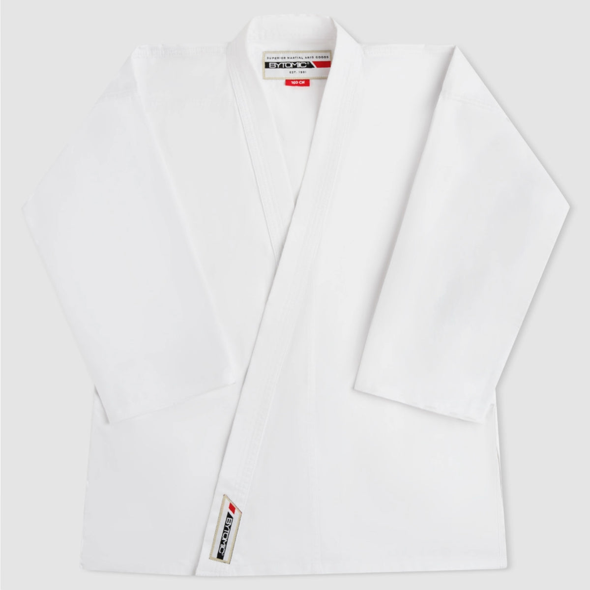 White Bytomic Red Label 7oz Cotton Adult Karate Uniform at Bytomic Trade and Wholesale