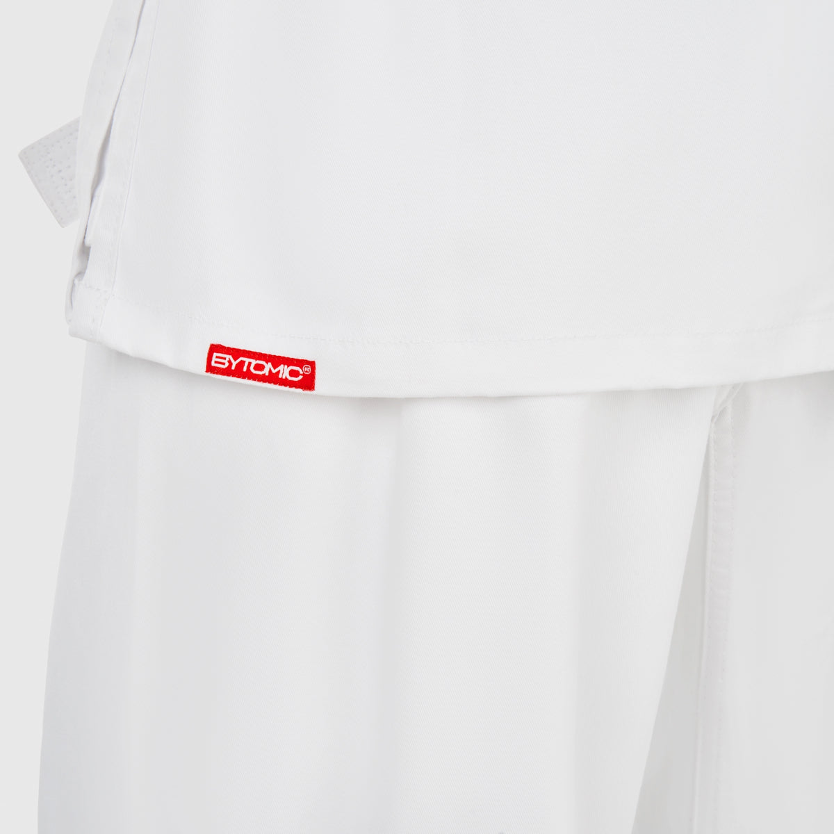 White Bytomic Red Label 7oz Cotton Kids Karate Uniform at Bytomic Trade and Wholesale