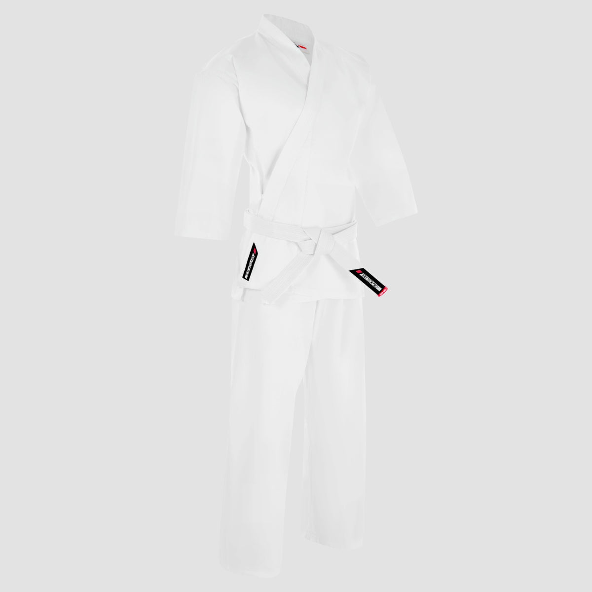 White Bytomic Red Label 7oz Lightweight Kids Karate Uniform at Bytomic Trade and Wholesale