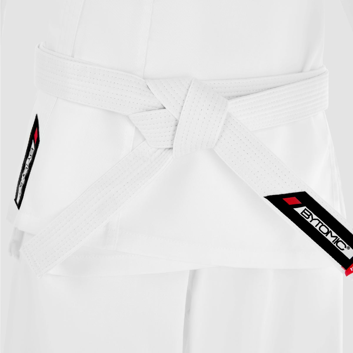 White Bytomic Red Label 7oz Lightweight Kids Karate Uniform at Bytomic Trade and Wholesale