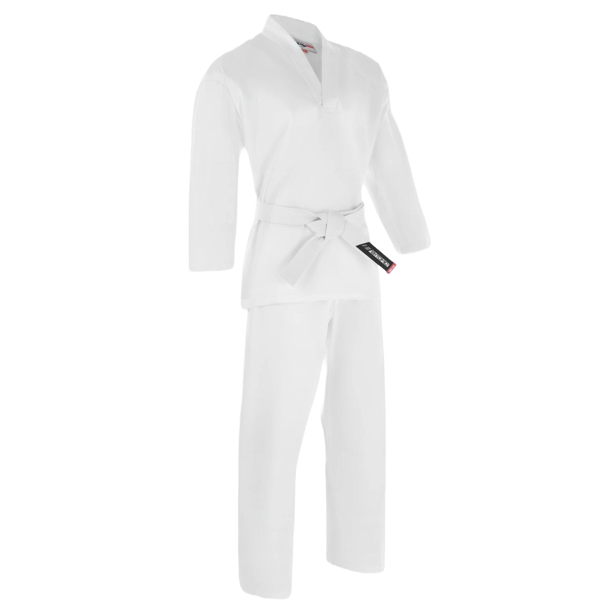 White Bytomic Red Label V-Neck Adult Martial Arts Uniform at Bytomic Trade and Wholesale