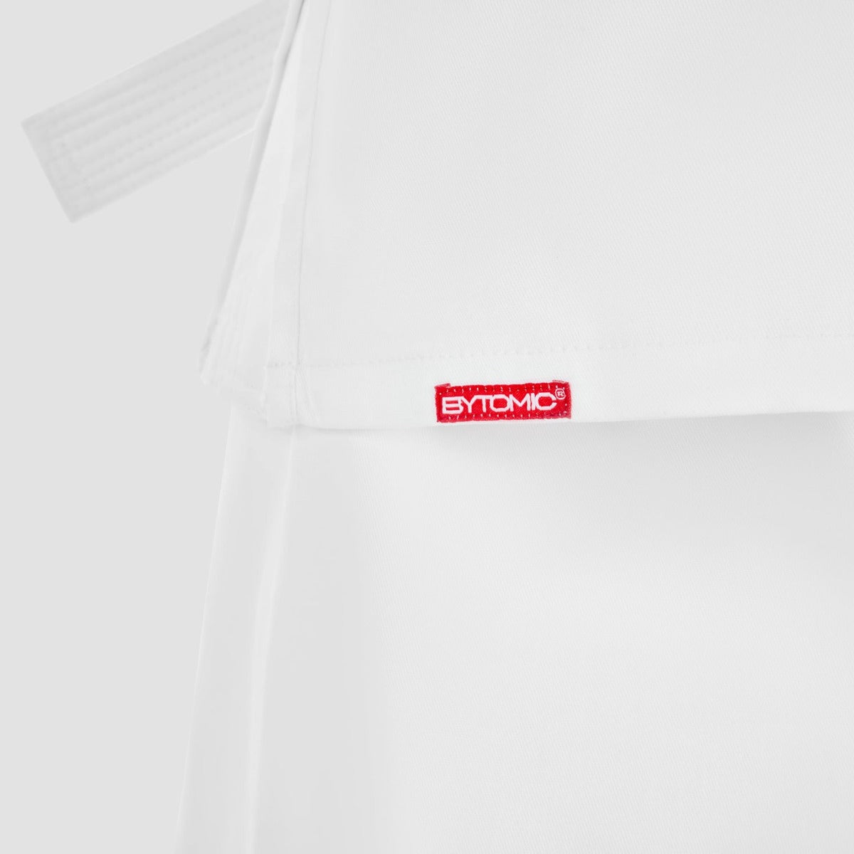 White Bytomic Red Label V-Neck Adult Martial Arts Uniform at Bytomic Trade and Wholesale
