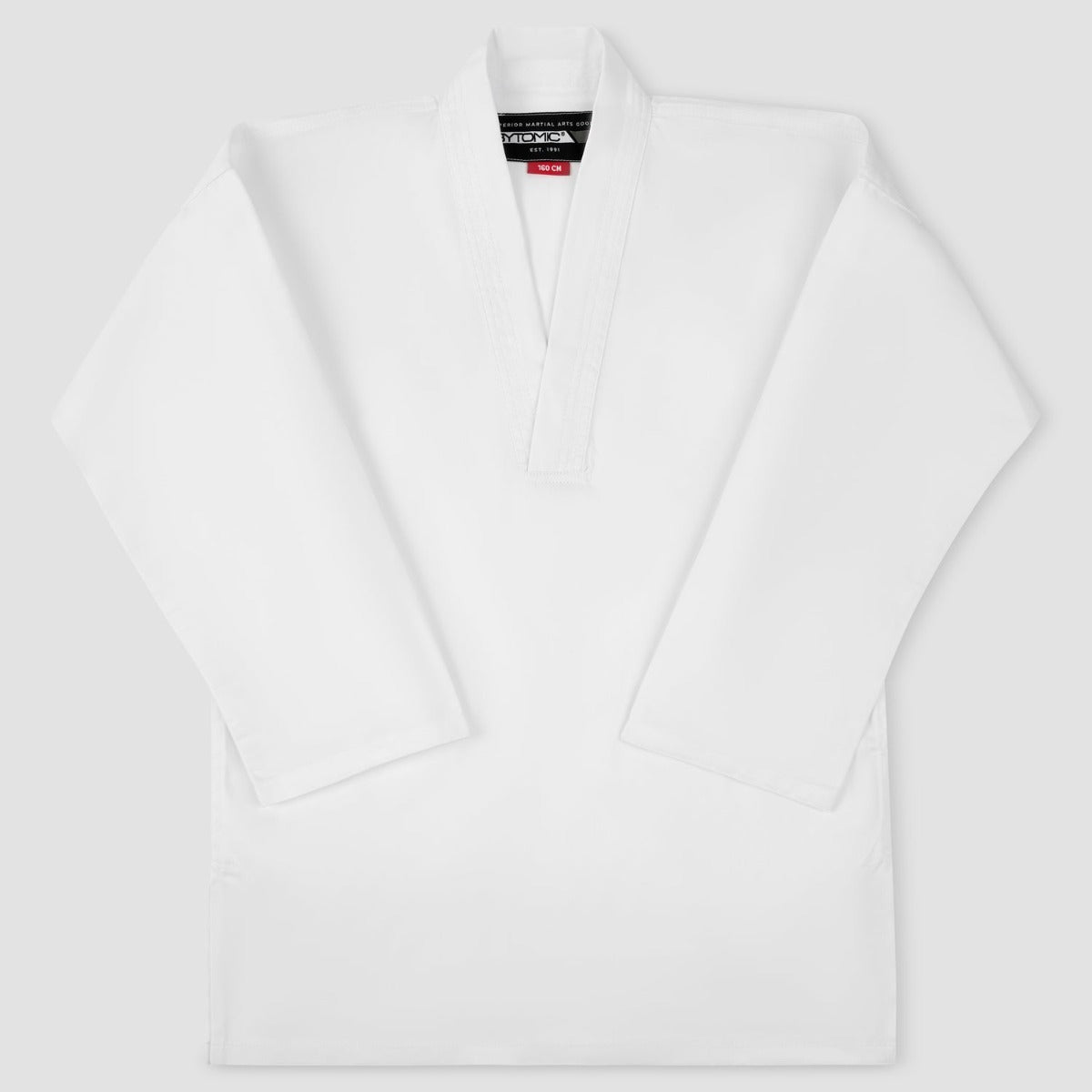 White Bytomic Red Label V-Neck Adult Martial Arts Uniform at Bytomic Trade and Wholesale