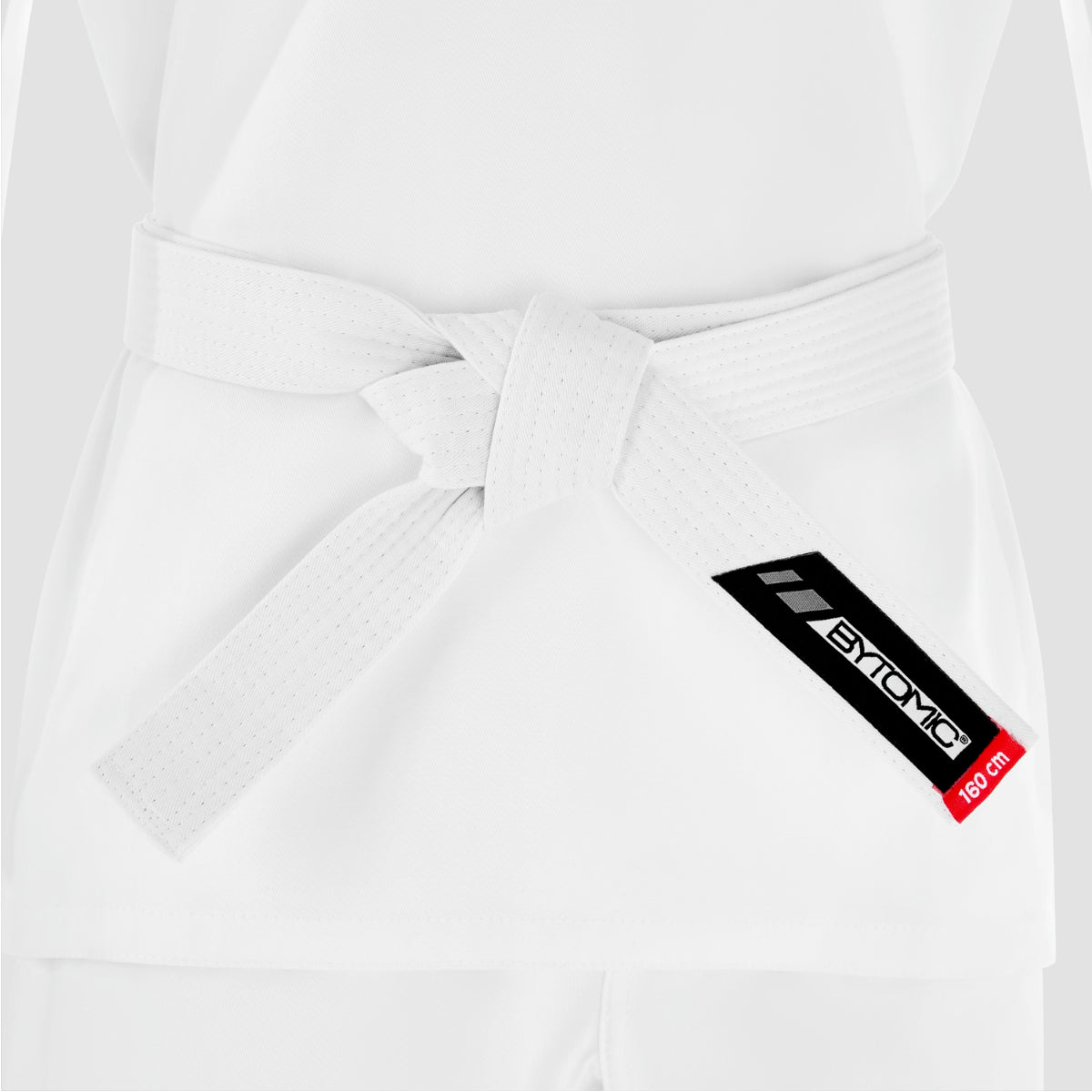 White Bytomic Red Label V-Neck Kids Martial Arts Uniform at Bytomic Trade and Wholesale