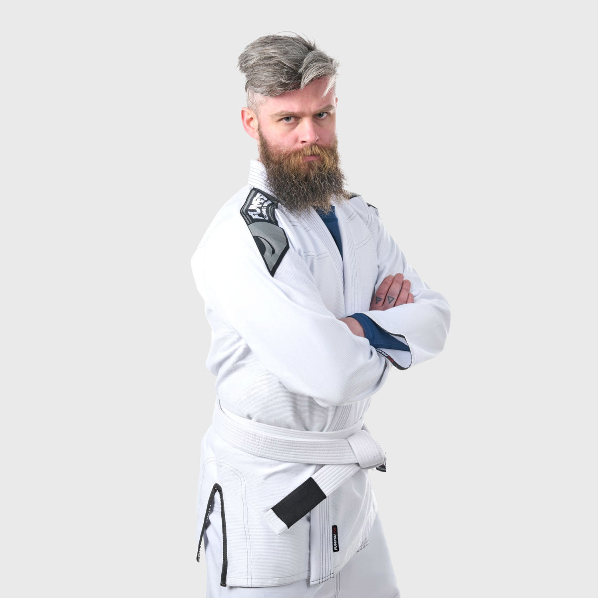 White Fumetsu Shield MK2 Mens BJJ Gi at Bytomic Trade and Wholesale