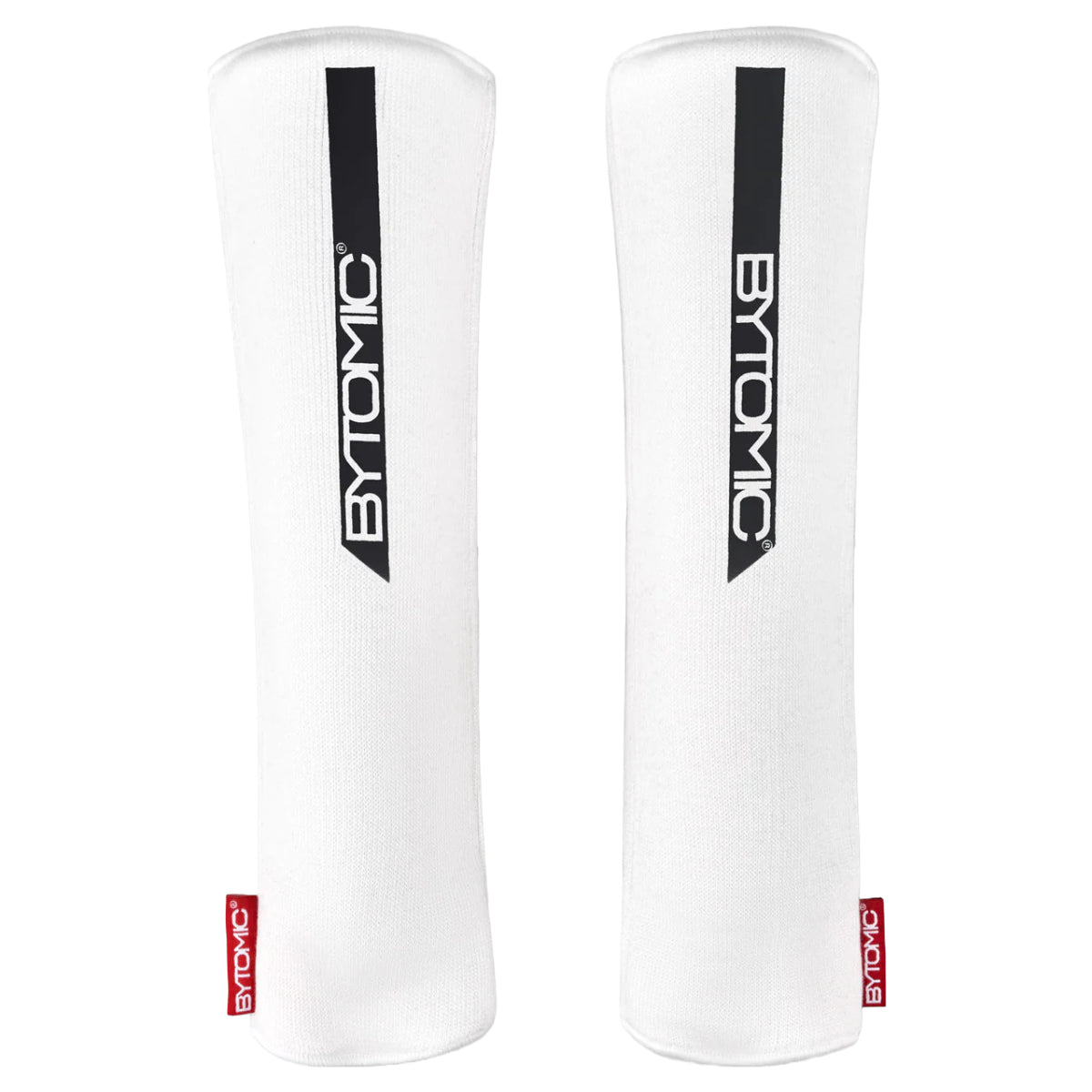 White/Black Bytomic Red Label Elasticated Forearm Guard at Bytomic Trade and Wholesale