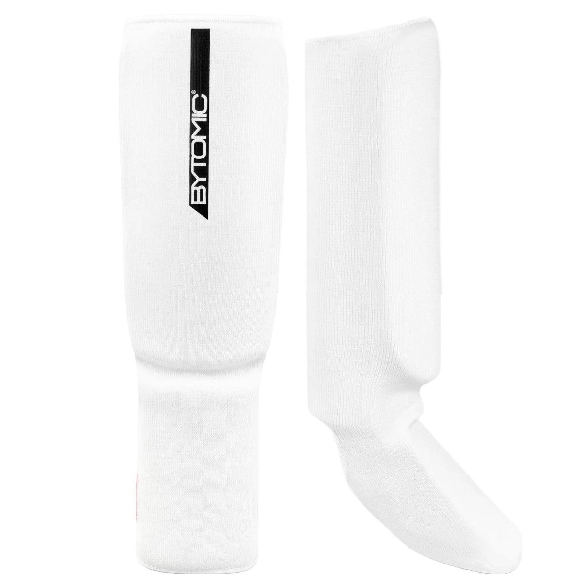 White/Black Bytomic Red Label Elasticated Shin-Instep at Bytomic Trade and Wholesale