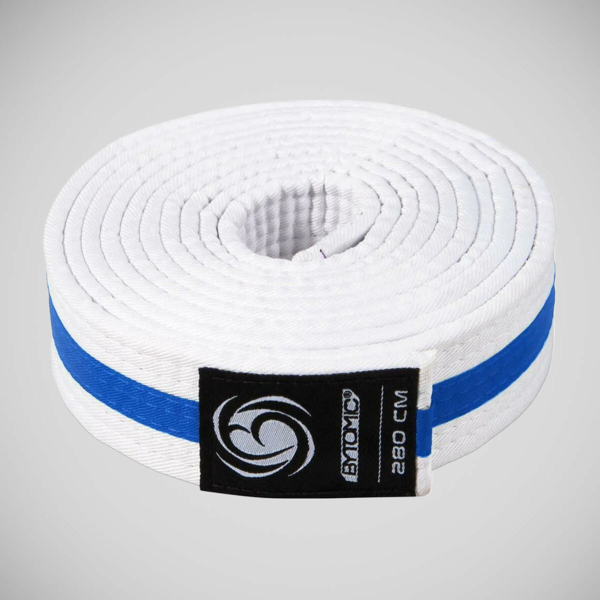 White/Blue Bytomic Striped Polycotton Martial Arts Belt Pack of 10 at Bytomic Trade and Wholesale